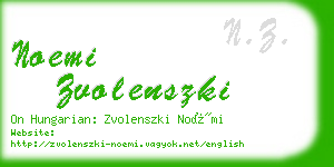 noemi zvolenszki business card